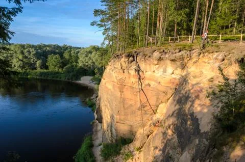Sandstone outcrops.  Stock Photos