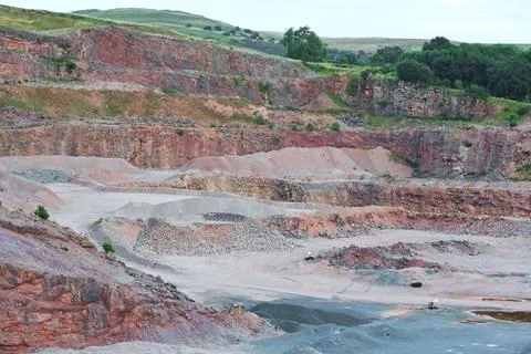 Sandstone quarry Stock Photos