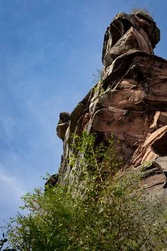 Sandstone rock formation with clear sky Foto stock