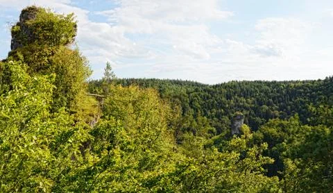 Sandstone rocks of tüchersfeld Foto stock
