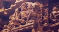 Sandstone sculptures of a Jain temple, India HD Footage