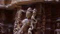 Sandstone sculptures of a Jain temple, India HD Footage