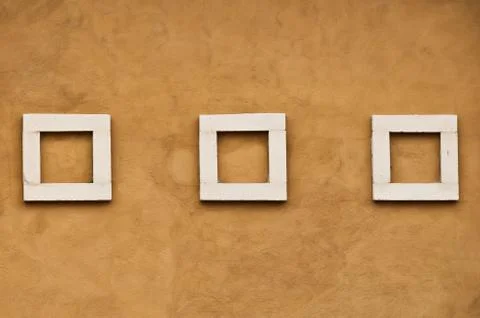 Sandstone surface with square Stock Photos