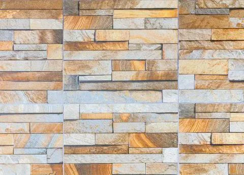Sandstone tile wall Stock Photos