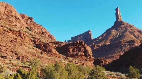 Sandstone tower near Moab Utah Stock Footage 169965415