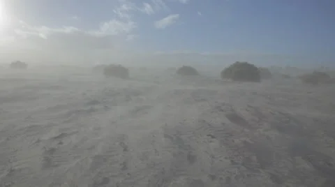 Sandstorm in desert Stock Footage