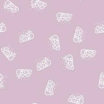 Sandstorm disaster line vector seamless pattern Stock Illustration