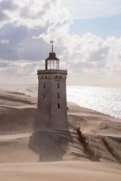 Sandstorm at the lighthouse Foto stock