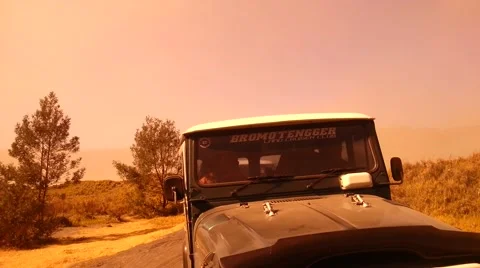 Sandstorm at Mount Bromo Stock Footage