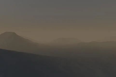 Sandstorm Mountains Stock Illustration