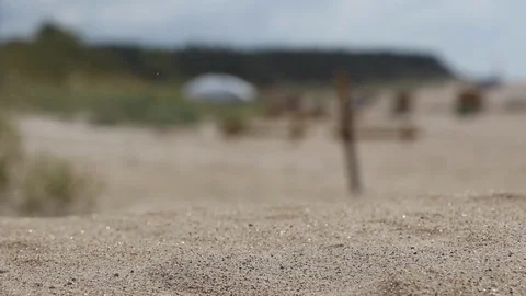 Sandstorm, sand in motion on the beach Stock Footage 96107547