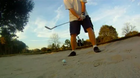 Sandtrap Golf Shot Vidéo 10744497