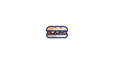 Sandwich Animated Icon Stock Footage 320344510