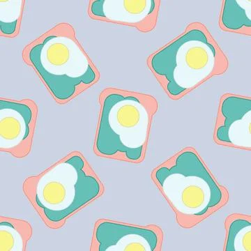 Sandwich with avocado and egg pattern Stock-Illustration