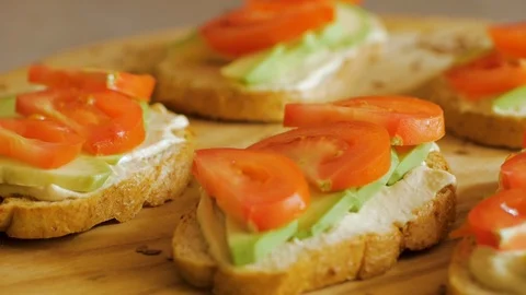 Sandwich with avocado Stock Footage 109600984