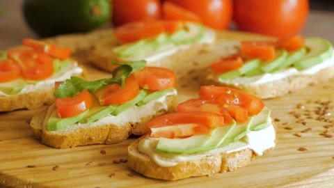Sandwich with avocado Stock Footage 109601051