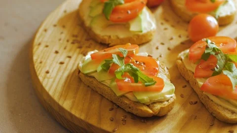 Sandwich with avocado Stock Footage 109601090