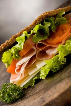 Sandwich with bacon Stock Photos