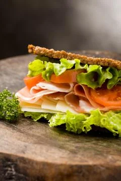 Sandwich with bacon Stock Photos