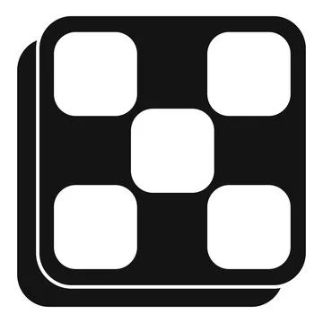 Sandwich biscuit icon, simple style Stock Illustration