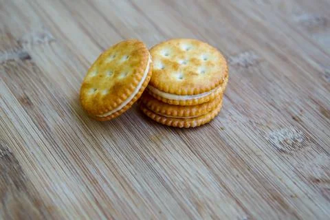 Sandwich biscuits Stock Photos