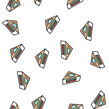 Sandwich box vector seamless pattern Stock Illustration