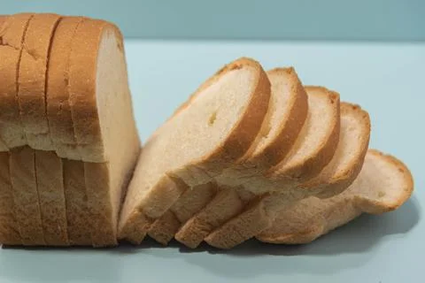Sandwich bread on bluish background Stock Photos