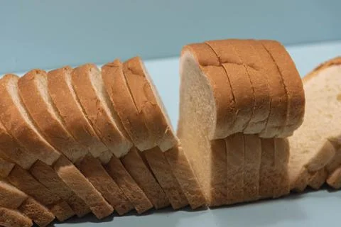 Sandwich bread on bluish background Stock Photos
