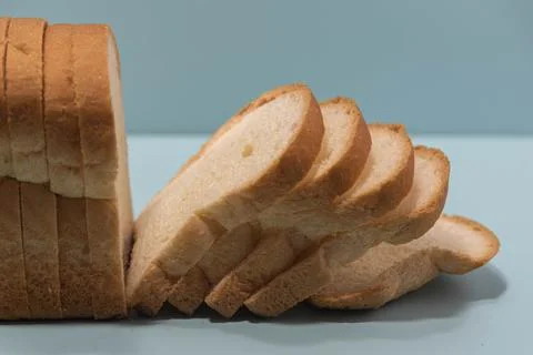 Sandwich bread on bluish background Stock Photos