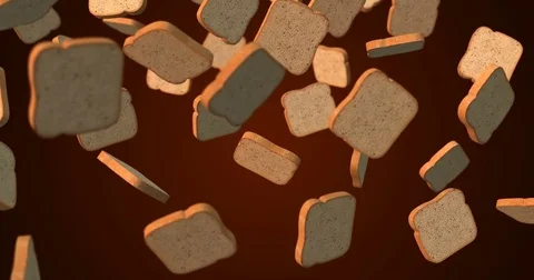 Sandwich bread falling Stock Footage 82191370