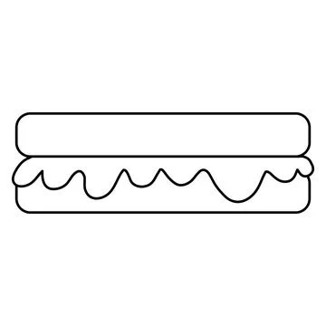 Sandwich bread nut paste chocolate day icon イラスト素材