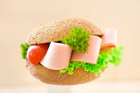 Sandwich with brown bread Stock Photos