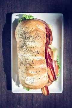 Sandwich in cebatta bread Foto stock