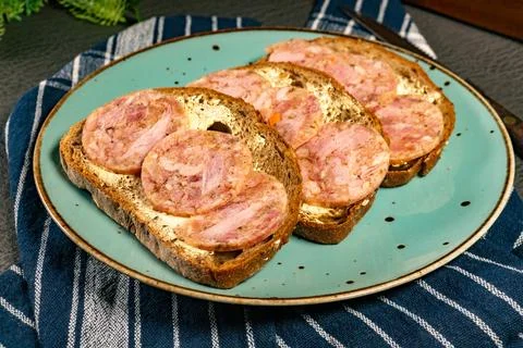 Sandwich with cold cuts. Stock Photos