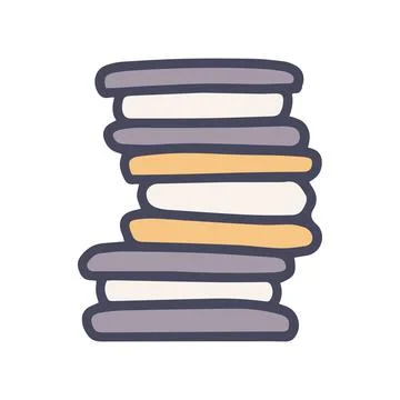 Sandwich cookie color vector doodle simple icon Illustrazione stock