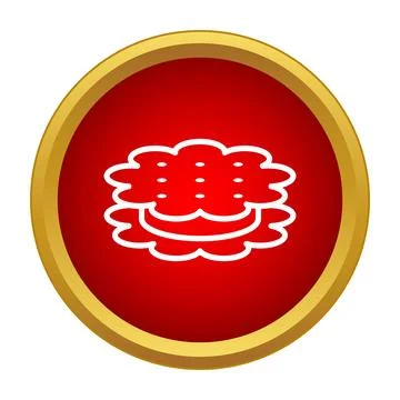 Sandwich cookie icon representing sweet snack and bakery Stock Illustration