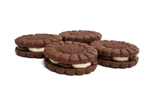 Sandwich cookie isolated Stock Photos