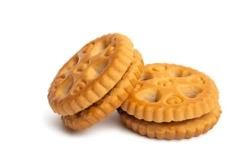 Sandwich cookie isolated Stock Photos
