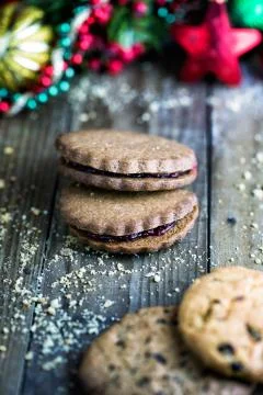 Sandwich Cookies Stock Photos