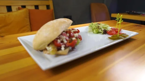 Sandwich Details with motion camera Video stock 111602088