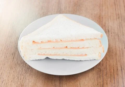 Sandwich on dish Stock Photos
