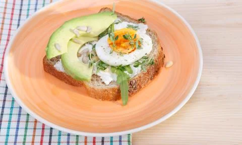 Sandwich with eggs Stock Photos
