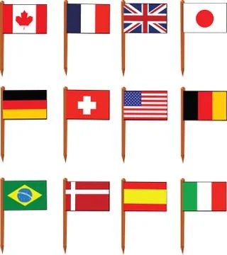 Sandwich flags Stock Illustration