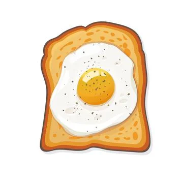 Sandwich Fried egg with pepper vector Stock Illustration