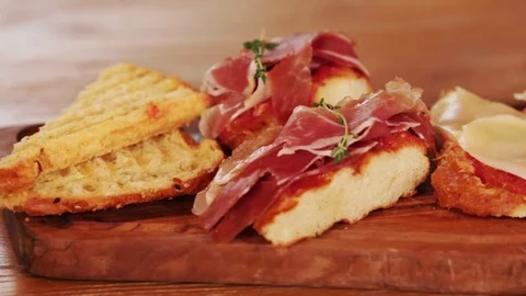 Sandwich with ham and cheese Stock Footage 76806923
