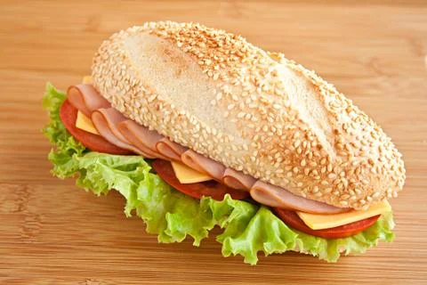 Sandwich with ham Stock Photos