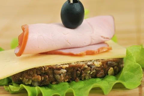 Sandwich with ham Stock Photos