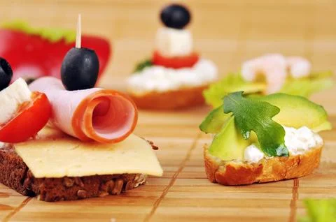 Sandwich with ham Stock Photos