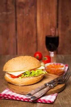 Sandwich with ham Stock Photos