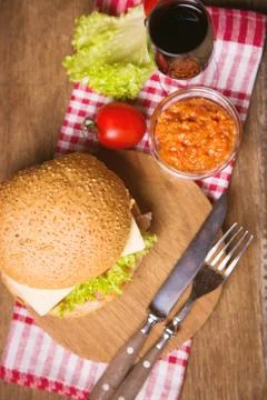 Sandwich with ham Stock Photos
